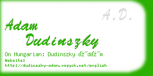 adam dudinszky business card